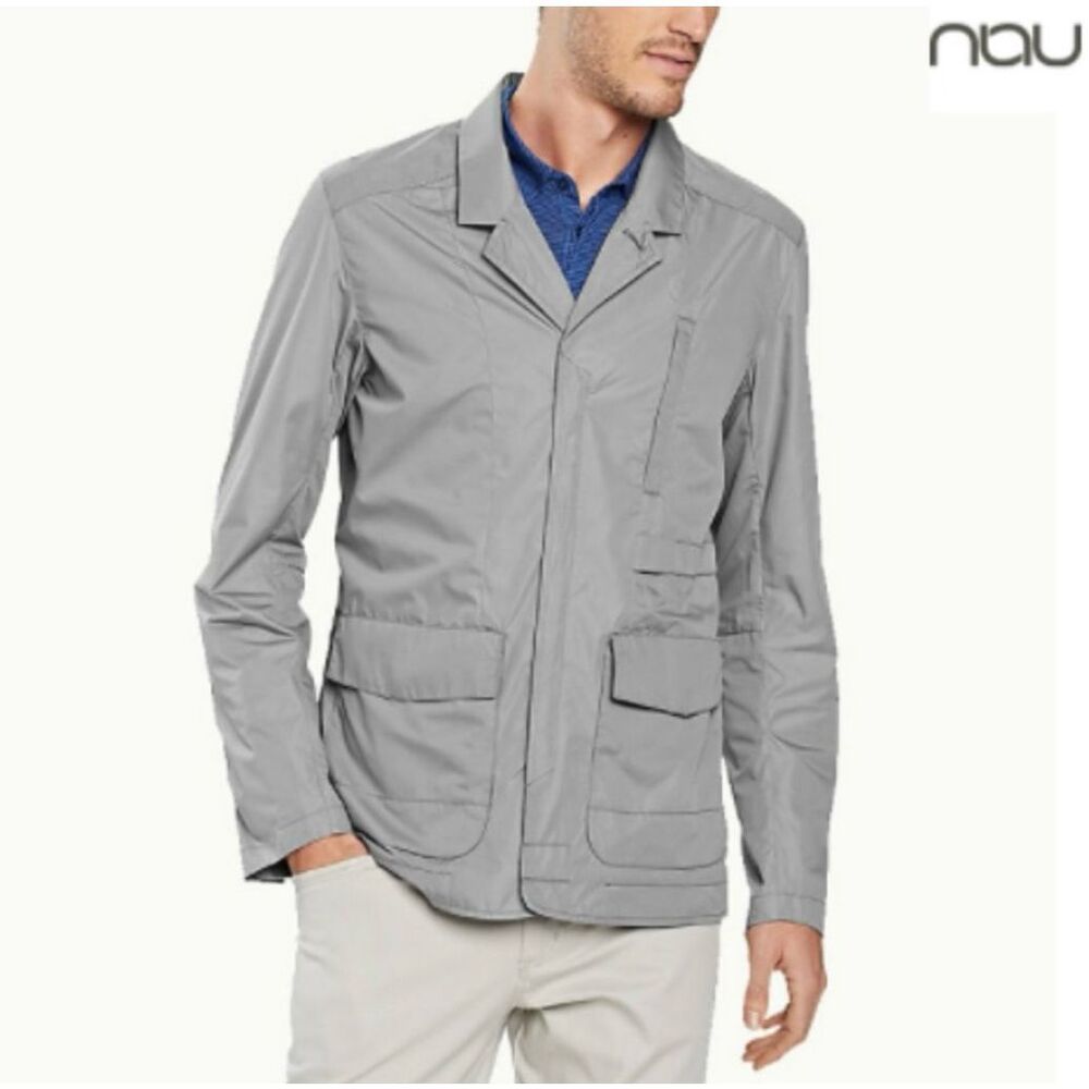 ✨NAU Carry-On Windbreaker Heather Grey  Sz XL Blazer✨